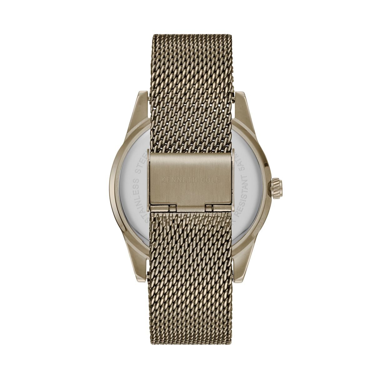 Kenneth Cole Gunmetal Warm Silver-Tone Multifunctional Mesh Watch - Image 3