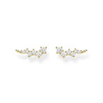 Thomas Sabo Ear Climber White Stones Gold Σκουλαρίκια