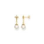 Thomas Sabο Pearl Star Gold Σκουλαρίκια
