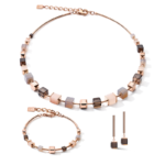 Coeur De Lion GeoCUBE® Big Gemstones Rose Gold-Brown Κολιέ - Image 5