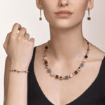 Coeur De Lion GeoCUBE® Big Gemstones Rose Gold-Brown Κολιέ - Image 4