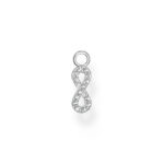 Thomas Sabo Single Infinity Silver Μενταγιόν Σκουλαρίκι