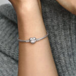 Pandora Moments Heart Clasp Snake Chain Βραχιόλι - Image 2