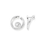Thomas Sabo Round Big Wave White Stones Σκουλαρίκια