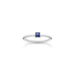 Thomas Sabo Blue Stone Princess Cut Solitaire Δαχτυλίδι