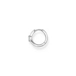 Thomas Sabo Pavé Silver Hoop Tiny Heart Single Σκουλαρίκι - Image 3