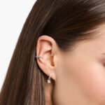 Thomas Sabo Princess Cut Stone Silver Single Σκουλαρίκι - Image 3