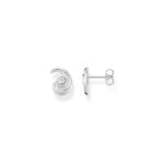 Thomas Sabo Round Wave White Stones Studs Σκουλαρίκια
