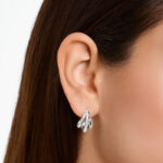 Thomas Sabo Round Waves White Stones Hoops Σκουλαρίκια - Image 2