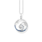 Thomas Sabo Round Wave Blue Stones Κολιέ