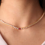 BySimon Red Heart Riviera Gold Κολιέ - Image 2