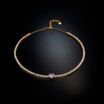 Chiara Ferragni First Love White Heart Gold Choker Κολιέ