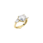 Chiara Ferragni First Love Three Stones Heart Gold Δαχτυλίδι
