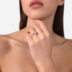 Chiara Ferragni First Love Three Stones Heart Gold Δαχτυλίδι - Image 2