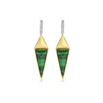 Ti Sento Diamond Shape Malachite Pendants Κρικάκια - Image 3