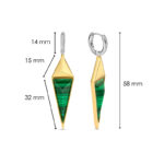 Ti Sento Diamond Shape Malachite Pendants Κρικάκια - Image 5