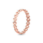 Pandora Moments Band of Hearts Rose Δαχτυλίδι