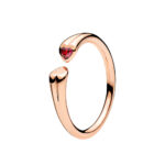 Pandora Two Hearts Rose Δαχτυλίδι