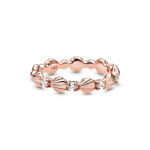 Pandora Moments Sparkling Seashell Band Rose Δαχτυλίδι - Image 3