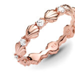 Pandora Moments Sparkling Seashell Band Rose Δαχτυλίδι - Image 2