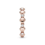 Pandora Moments Sparkling Seashell Band Rose Δαχτυλίδι - Image 4