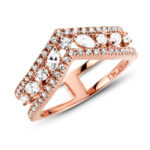 Pandora Timeless Sparkling Marquise Double Wishbone Rose Δαχτυλίδι - Image 2