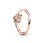 Pandora Timeless Sparkling Wishbone Heart Rose Δαχτυλίδι