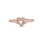 Pandora Timeless Sparkling Wishbone Heart Rose Δαχτυλίδι - Image 4
