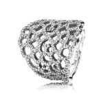 Pandora Lace Cubic Zirconia Silver Δαχτυλίδι
