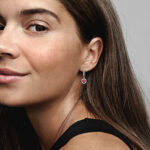 Pandora Red Round Sparkling Κρικάκια - Image 2