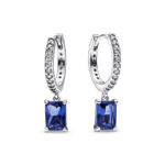 Pandora Blue Rectangular Sparkling Κρικάκια