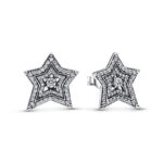 Pandora Celestial Asymmetric Star Stud Σκουλαρίκια
