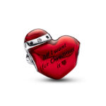 Pandora Metallic Red Christmas Heart Σύμβολο - Image 2