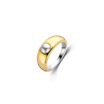 Ti Sento White Pearl Bold Gold Δαχτυλίδι