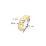 Ti Sento White Pearl Bold Gold Δαχτυλίδι - Image 5