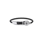 Thomas Sabo Leather Strap Cross Silver Βραχιόλι