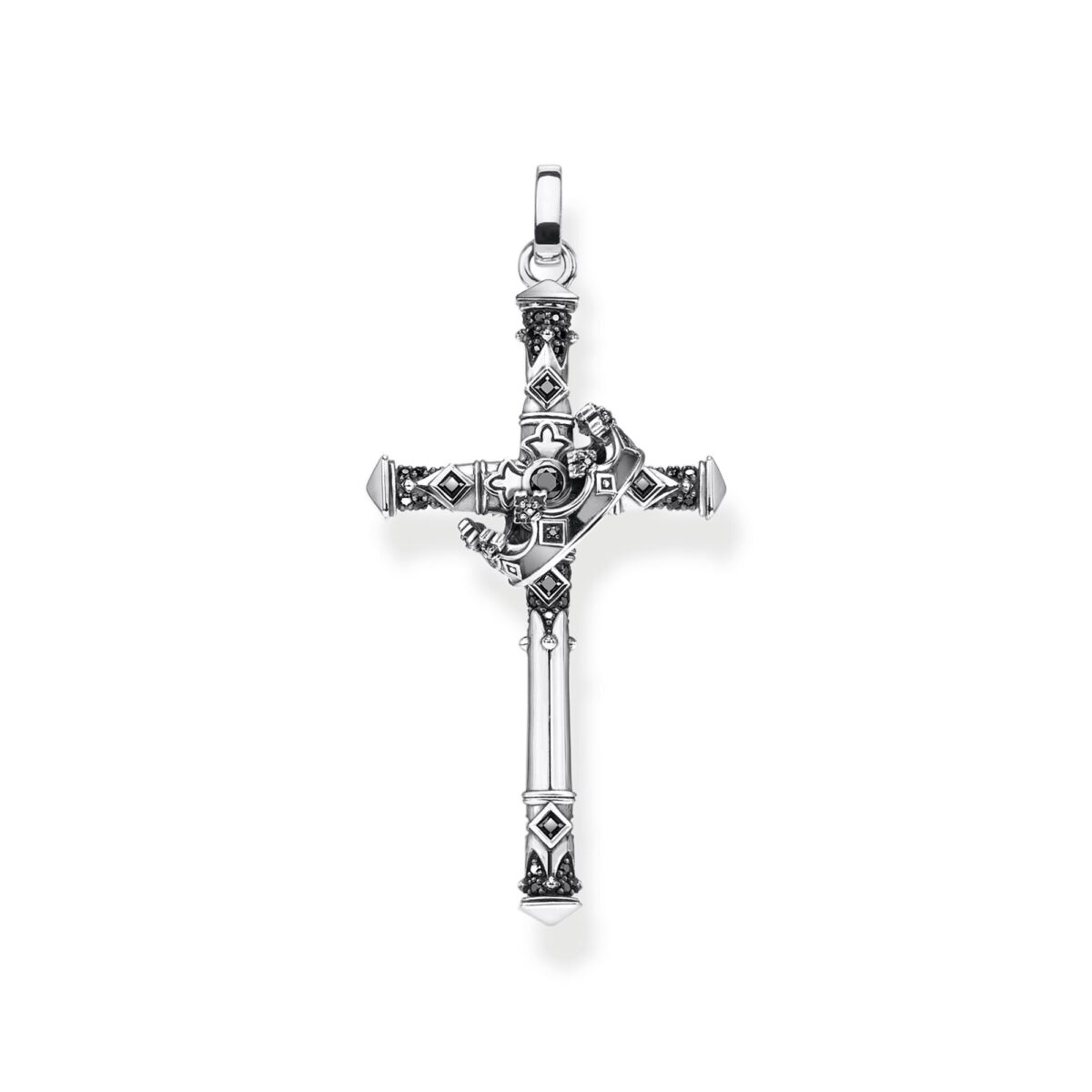 PE886-643-11 Thomas Sabo Majestic Cross & Crown Silver Μενταγιόν - Image 1