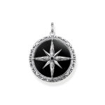 Thomas Sabo Compass Wind Onyx Silver Μενταγιόν
