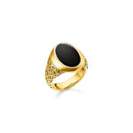 Thomas Sabo Signet Black Onyx Gold Δαχτυλίδι