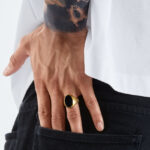 Thomas Sabo Signet Black Onyx Gold Δαχτυλίδι - Image 2