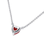 Sparkling Heart Halo Pendant Collier Κολιέ - Image 2