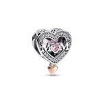 Pandora Σύμβολο Two-tone Openwork Mum & Heart Charm