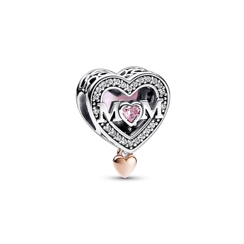 Pandora Σύμβολο Two-tone Openwork Mum & Heart Charm - Image 1