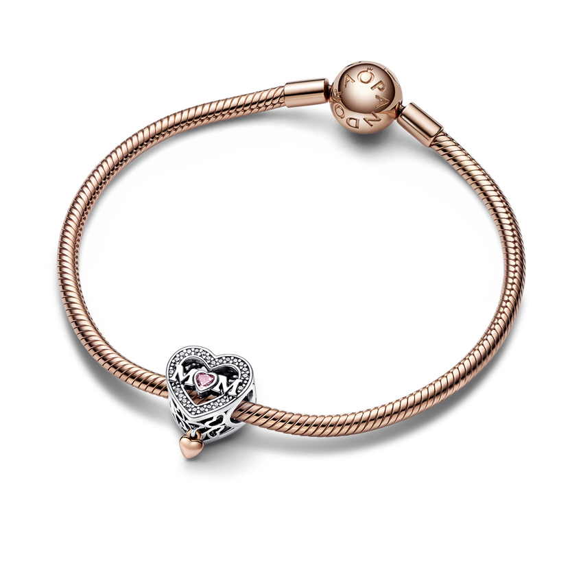 Pandora Σύμβολο Two-tone Openwork Mum & Heart Charm - Image 4