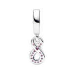 Pandora Σύμβολο Άπειρο Ασήμι 925 με Ροζ Τεχνητό Κρύσταλλο - Image 5