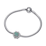 Pandora Σύμβολο Χωριζόμενο Τριφύλλι με Πράσινη Κυβική Ζιρκόνια - Image 4