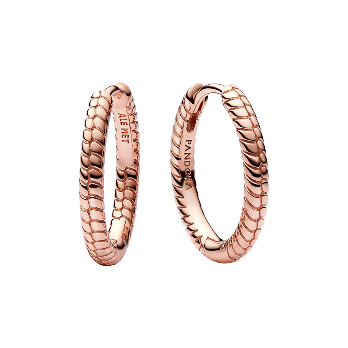 Pandora Σκουλαρίκια Κρίκοι με Επίστρωση Ροζ Χρυσού - Image 1