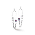 Coeur De Lion Σκουλαρίκια GeoCUBE® Iconic Boho Silver Multicolor