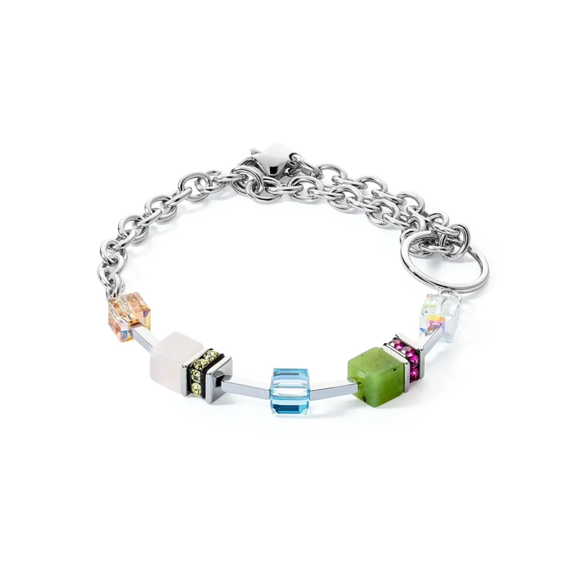 Coeur De Lion Βραχιόλι GeoCUBE® Iconic Boho Silver Multicolor - Image 1