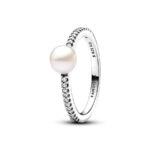 Pandora Timeless Freshwater Cultured Pearl & Pavé Δαχτυλίδι